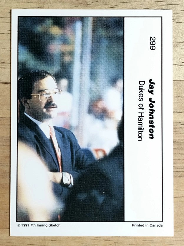1990-91 7th Inning Sketch OHL #299 Len McNamara CO