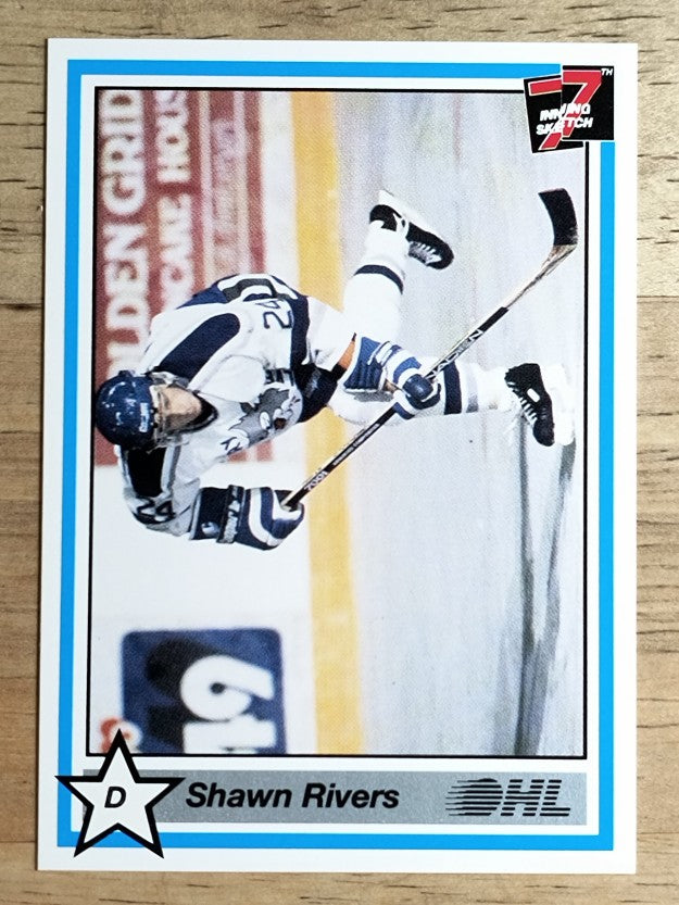 1990-91 7th Inning Sketch OHL #393 Shawn Rivers