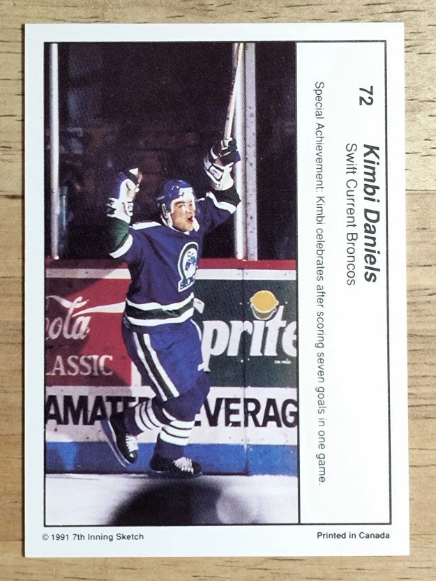 1990-91 7th Inning Sketch WHL #72 Kimbi Daniels