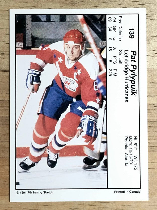 1990-91 7th Inning Sketch WHL #139 Pat Pylypuik