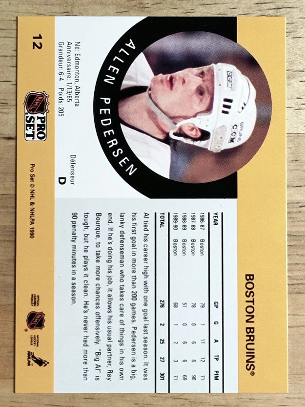 1990-91 Pro Set #12 Allen Pedersen