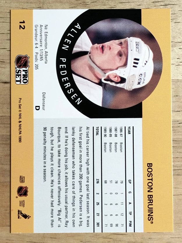 1990-91 Pro Set #12 Allen Pedersen
