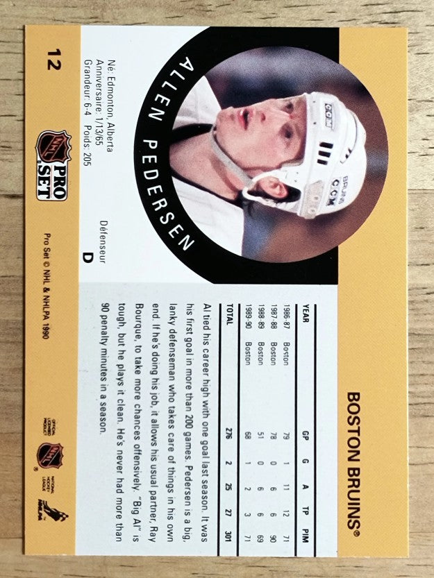 1990-91 Pro Set #12 Allen Pedersen