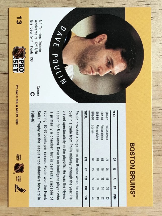 1990-91 Pro Set #13 Dave Poulin