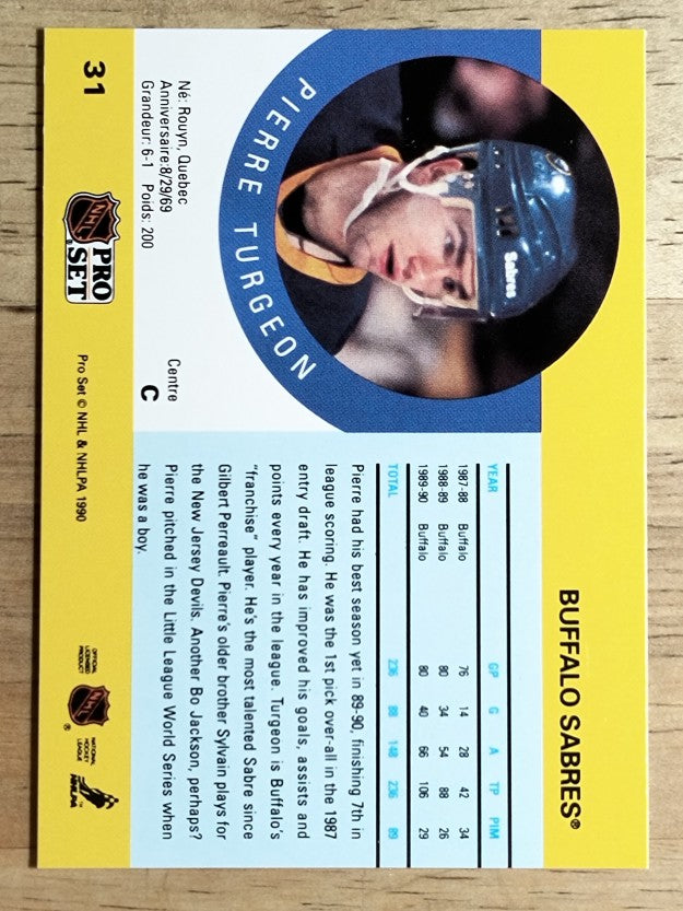 1990-91 Pro Set #31 Pierre Turgeon