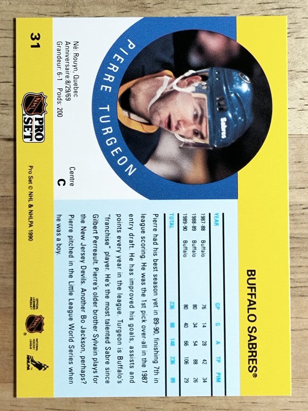 1990-91 Pro Set #31 Pierre Turgeon