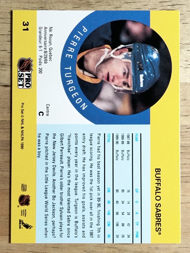 1990-91 Pro Set #31 Pierre Turgeon