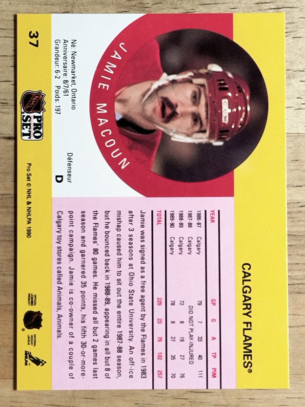 1990-91 Pro Set #37 Jamie Macoun