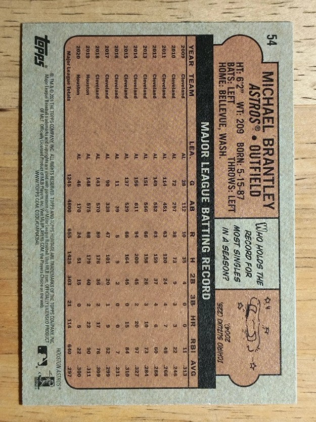 2021 Topps Heritage #54 Michael Brantley