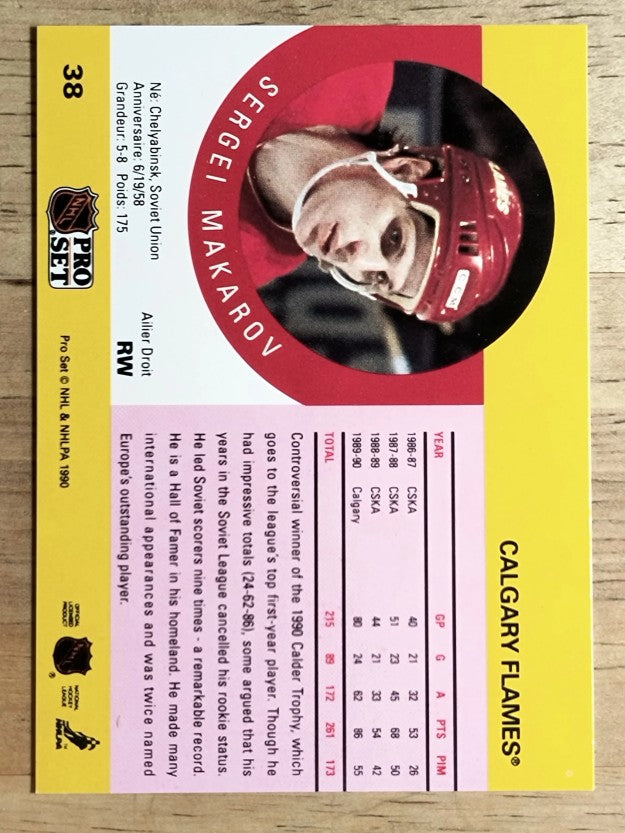 1990-91 Pro Set #38 Sergei Makarov RC