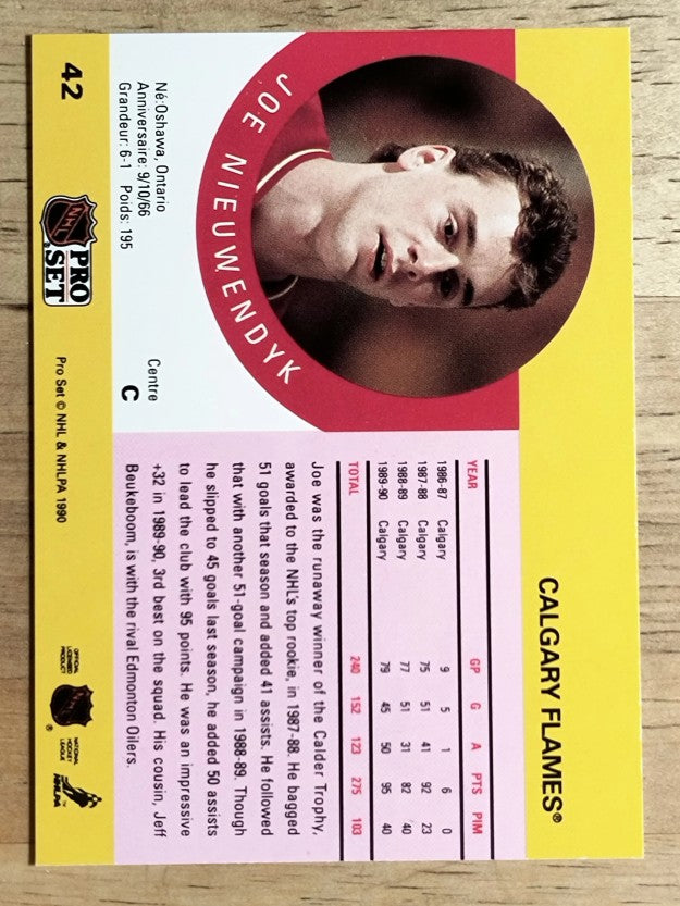 1990-91 Pro Set #42B Joe Nieuwendyk COR
