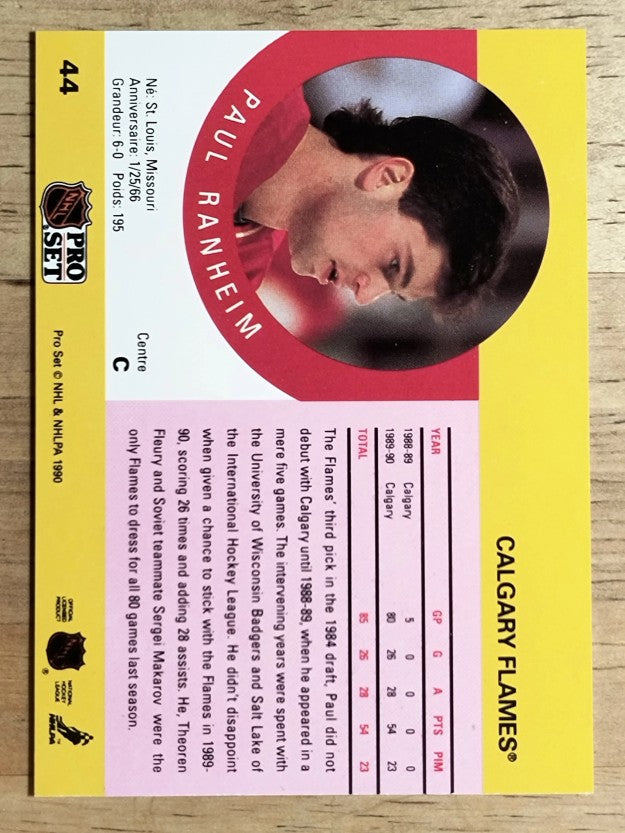 1990-91 Pro Set #44 Paul Ranheim RC