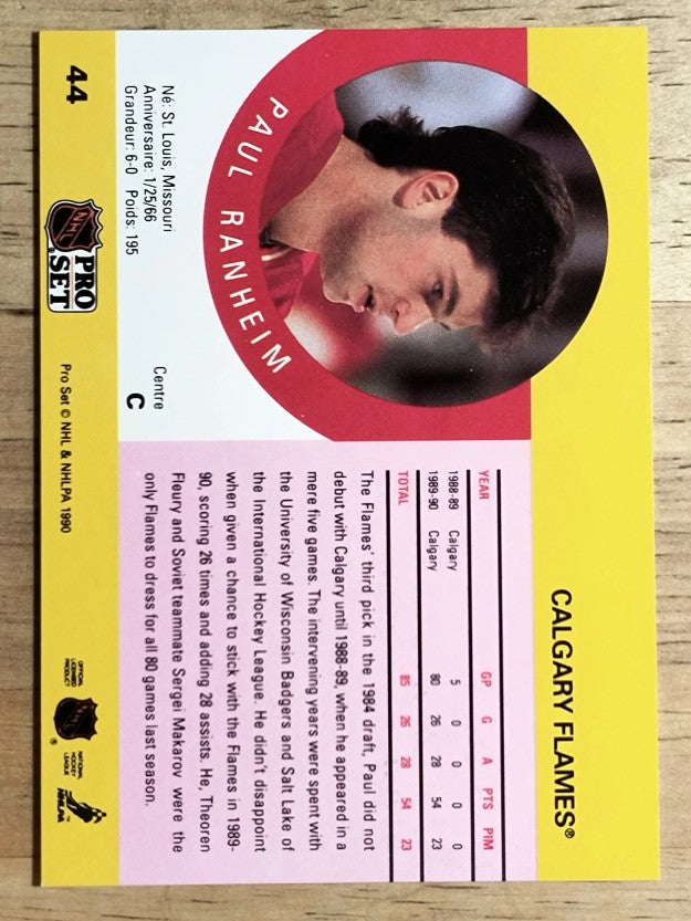 1990-91 Pro Set #44 Paul Ranheim RC