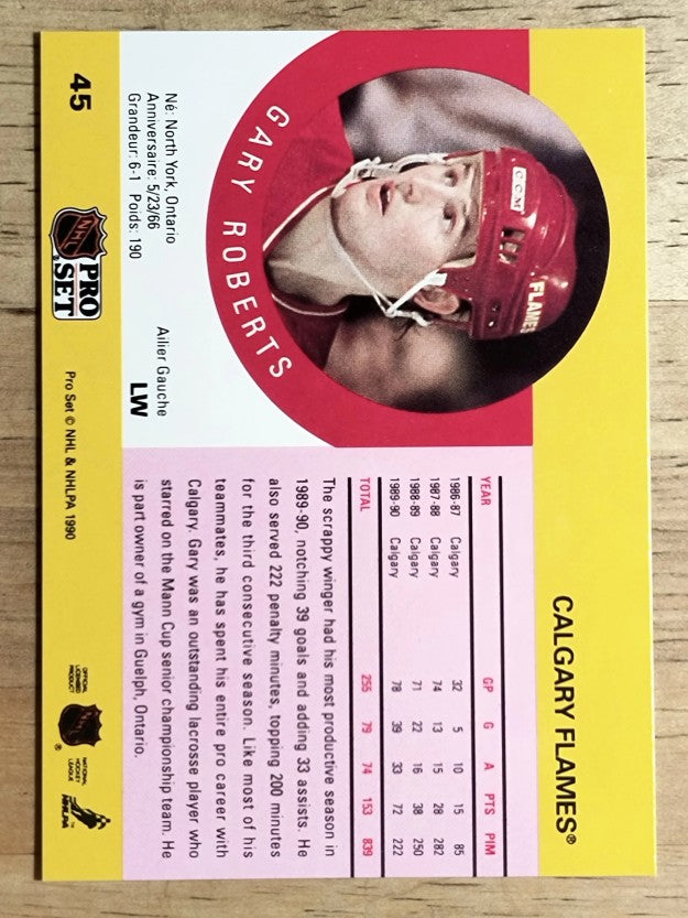 1990-91 Pro Set #45 Gary Roberts