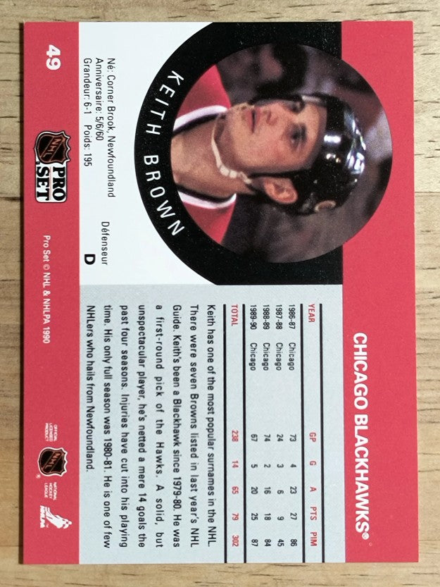 1990-91 Pro Set #49 Keith Brown