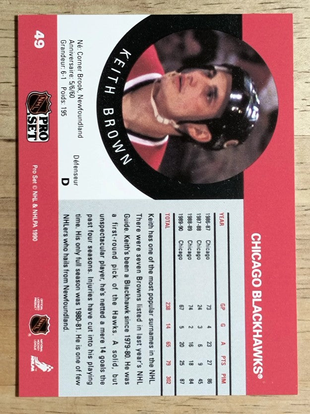 1990-91 Pro Set #49 Keith Brown
