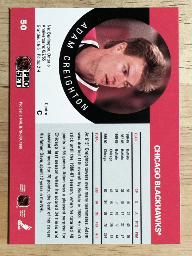 1990-91 Pro Set #50 Adam Creighton