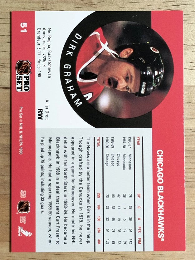 1990-91 Pro Set #51 Dirk Graham