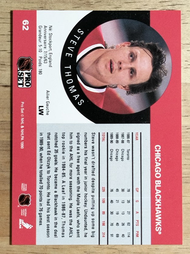 1990-91 Pro Set #62 Steve Thomas