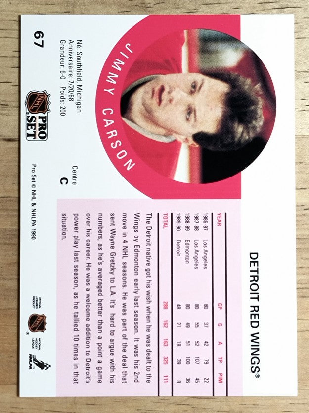 1990-91 Pro Set #67 Jimmy Carson