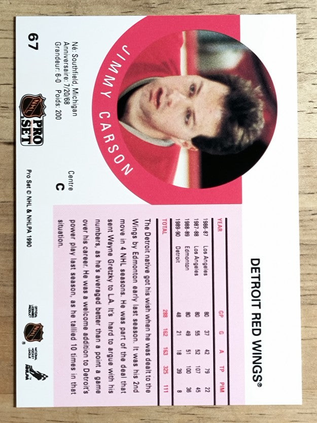 1990-91 Pro Set #67 Jimmy Carson