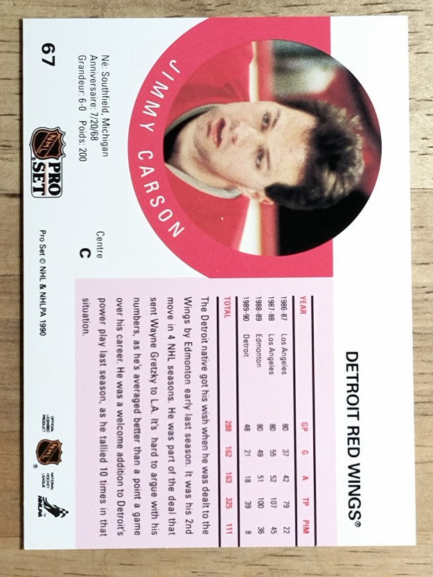 1990-91 Pro Set #67 Jimmy Carson