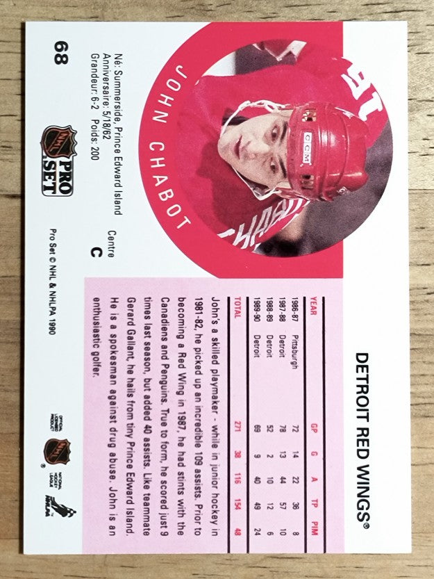 1990-91 Pro Set #68 John Chabot