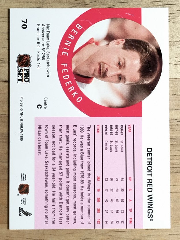 1990-91 Pro Set #70 Bernie Federko