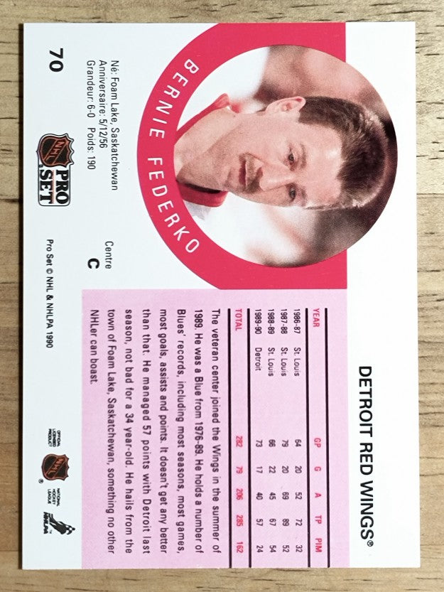 1990-91 Pro Set #70 Bernie Federko