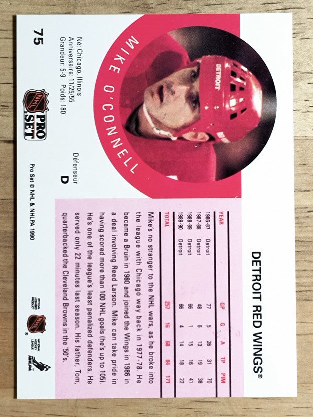 1990-91 Pro Set #75 Mike O'Connell