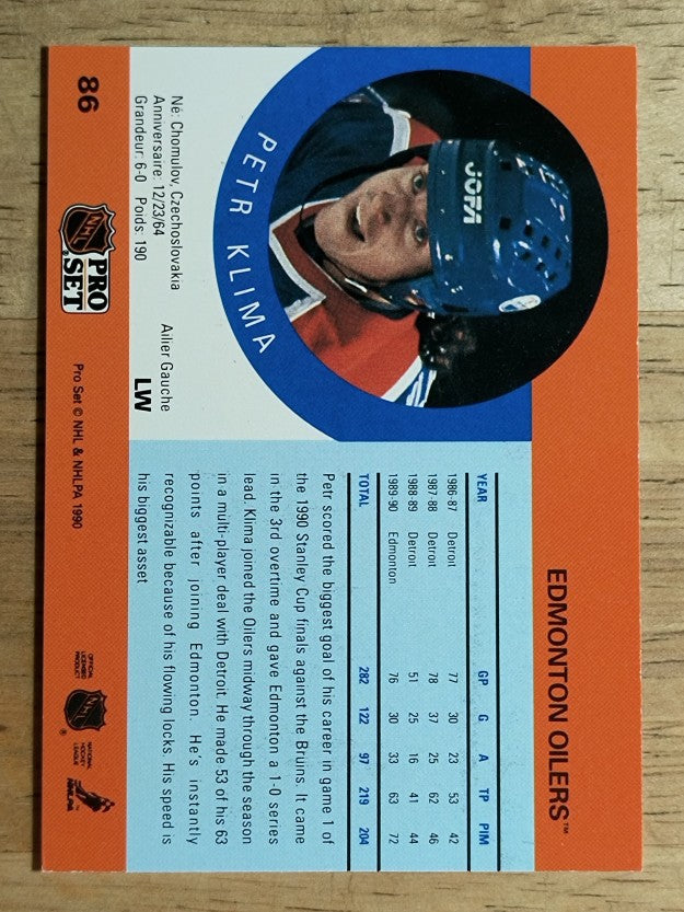 1990-91 Pro Set #86 Petr Klima