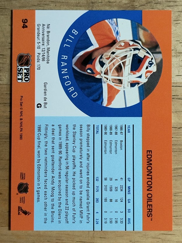 1990-91 Pro Set #94 Bill Ranford