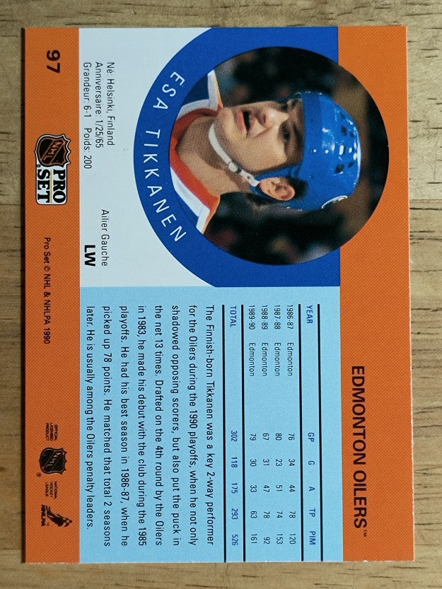 1990-91 Pro Set #97 Esa Tikkanen