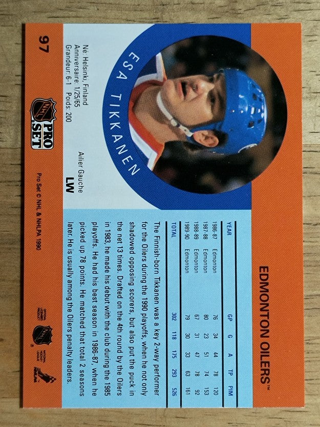 1990-91 Pro Set #97 Esa Tikkanen