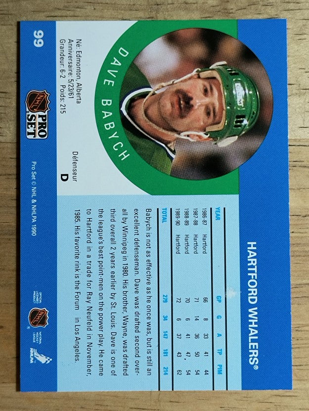 1990-91 Pro Set #99 Dave Babych