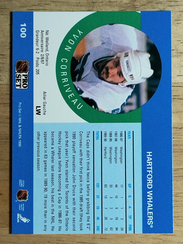 1990-91 Pro Set #100 Yvon Corriveau RC