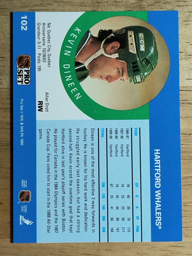 1990-91 Pro Set #102 Kevin Dineen