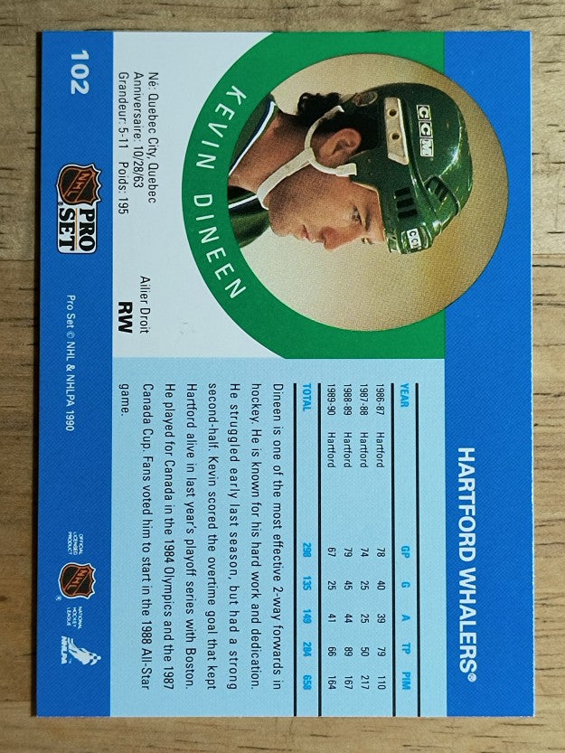 1990-91 Pro Set #102 Kevin Dineen