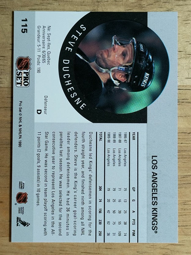 1990-91 Pro Set #115 Steve Duchesne