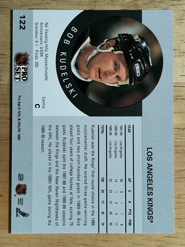 1990-91 Pro Set #122 Bob Kudelski RC