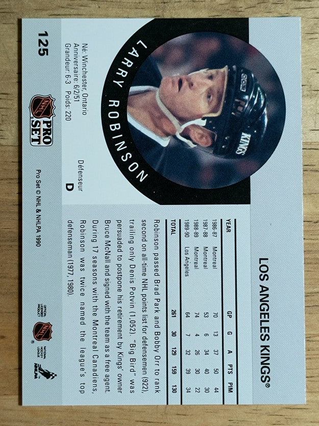 1990-91 Pro Set #125 Larry Robinson