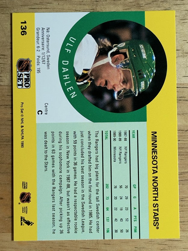 1990-91 Pro Set #136 Ulf Dahlen