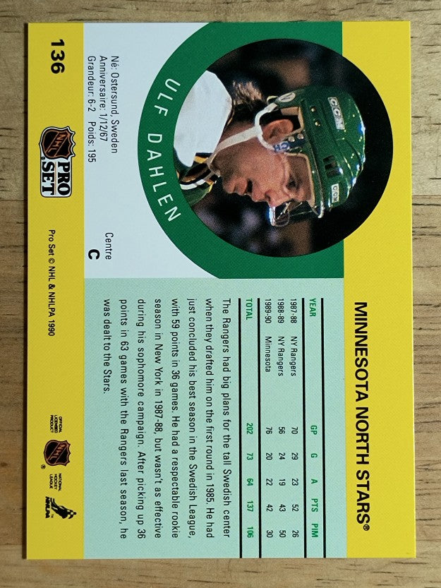 1990-91 Pro Set #136 Ulf Dahlen