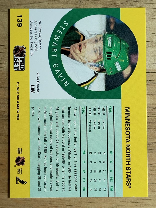 1990-91 Pro Set #139 Stewart Gavin
