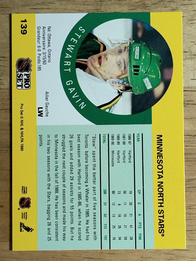 1990-91 Pro Set #139 Stewart Gavin