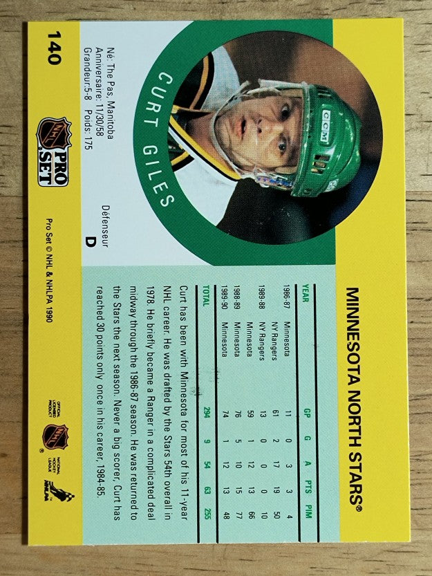 1990-91 Pro Set #140 Curt Giles
