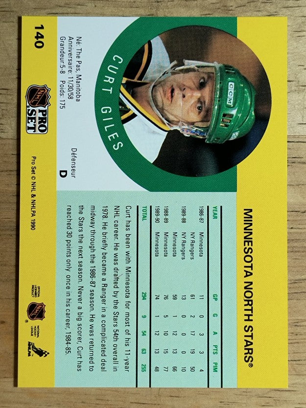 1990-91 Pro Set #140 Curt Giles