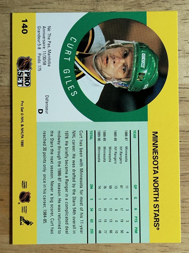 1990-91 Pro Set #140 Curt Giles