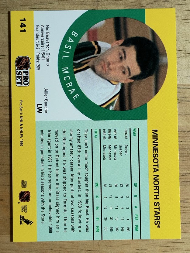 1990-91 Pro Set #141 Basil McRae