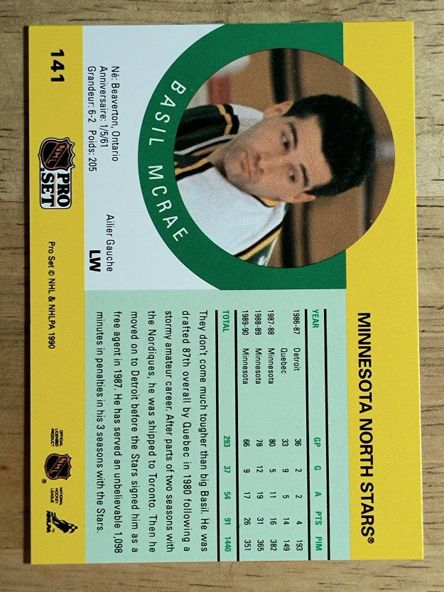 1990-91 Pro Set #141 Basil McRae